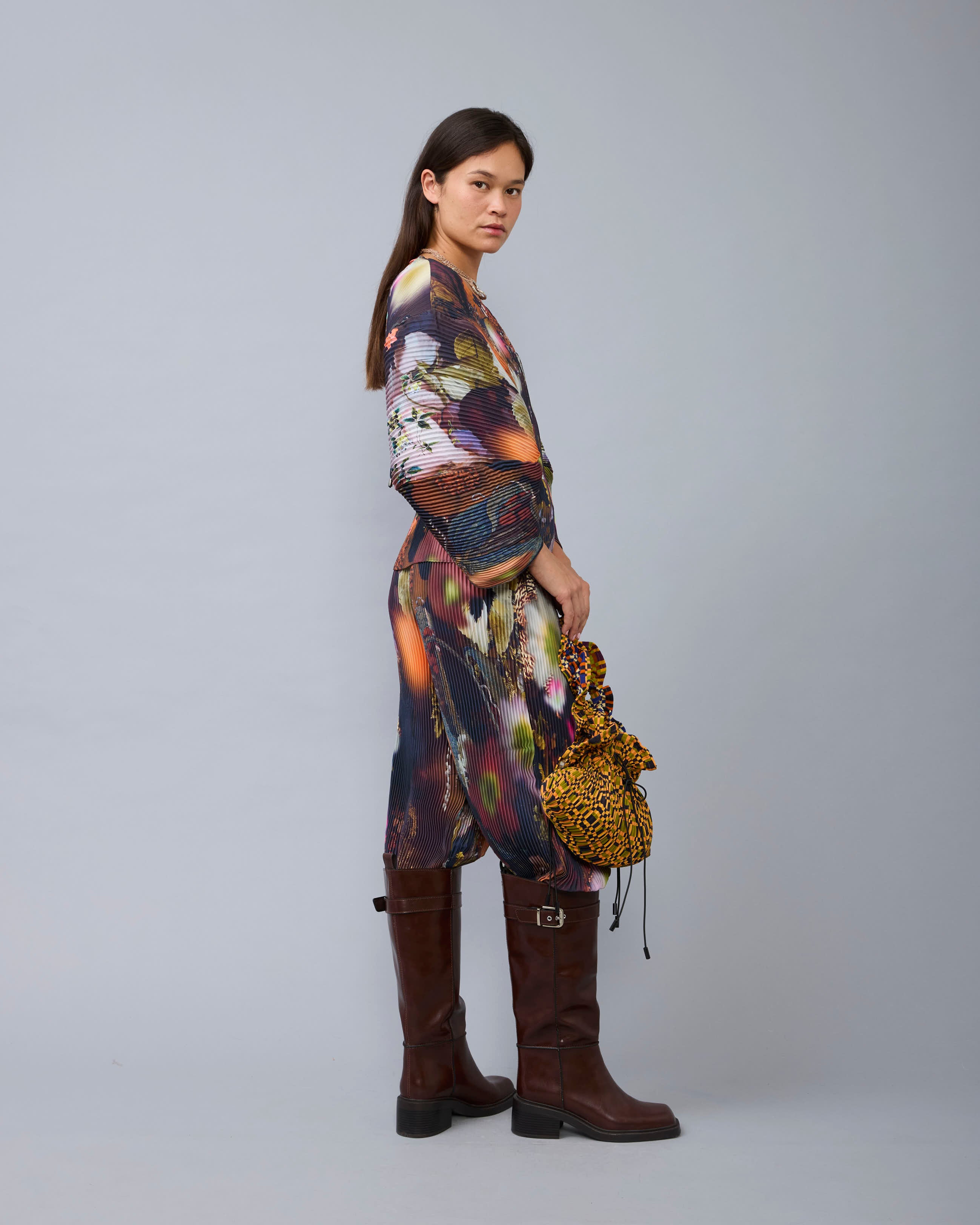 Pollux Handpleated Top in Nola