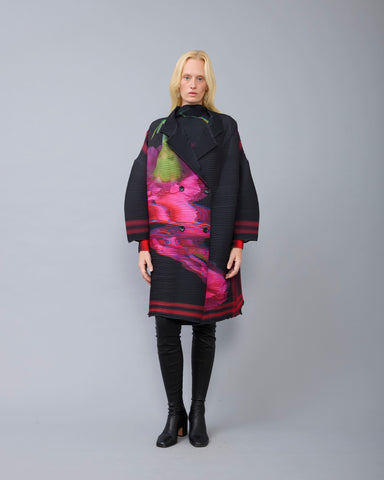 Johan Handpleated Coat in Paige