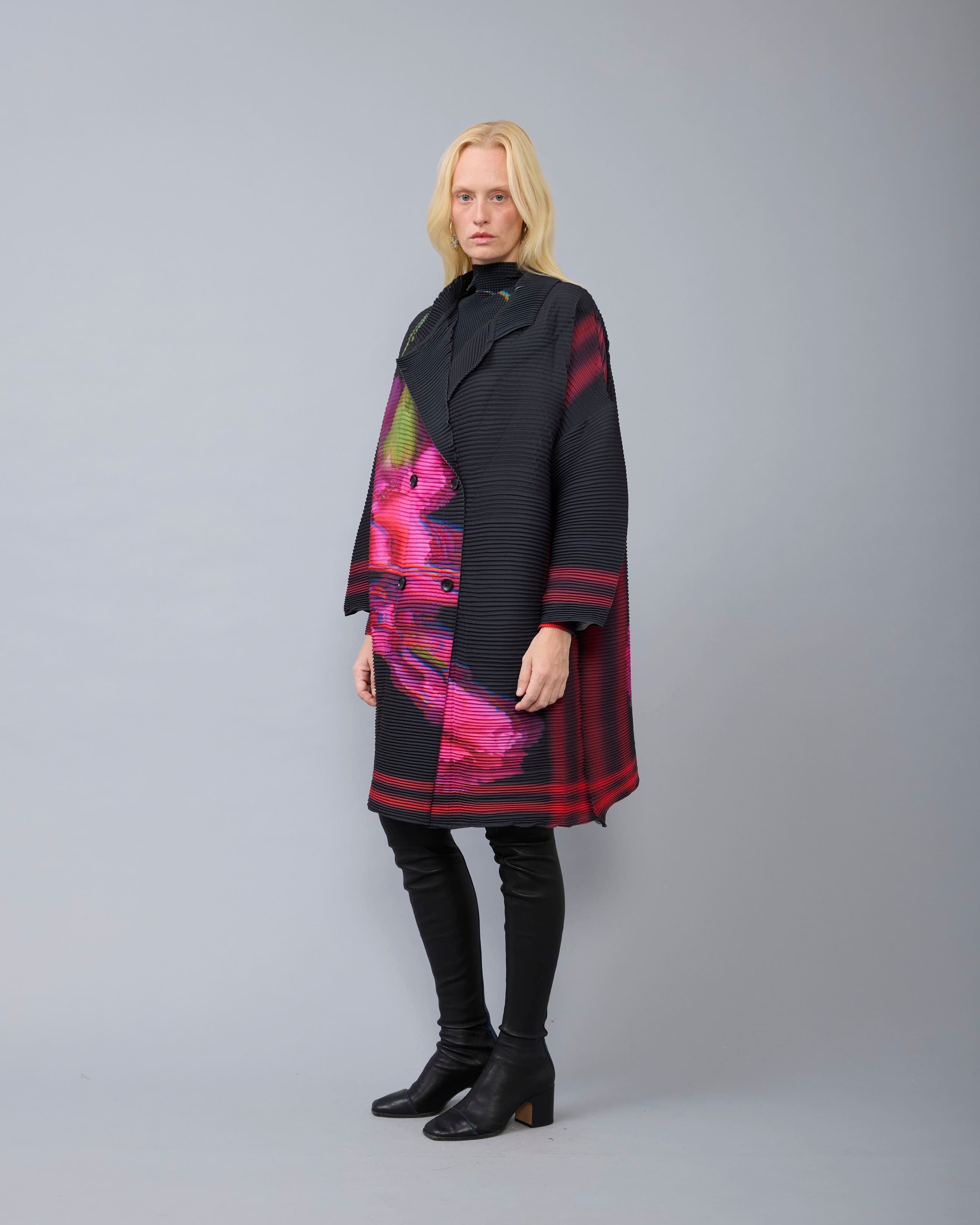 Johan Handpleated Coat in Paige