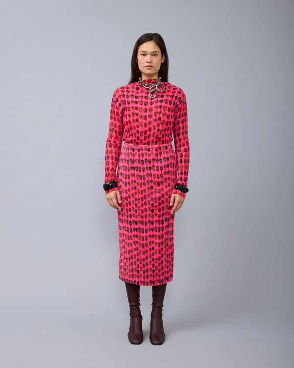 Lee Pleated Top in pink Mia