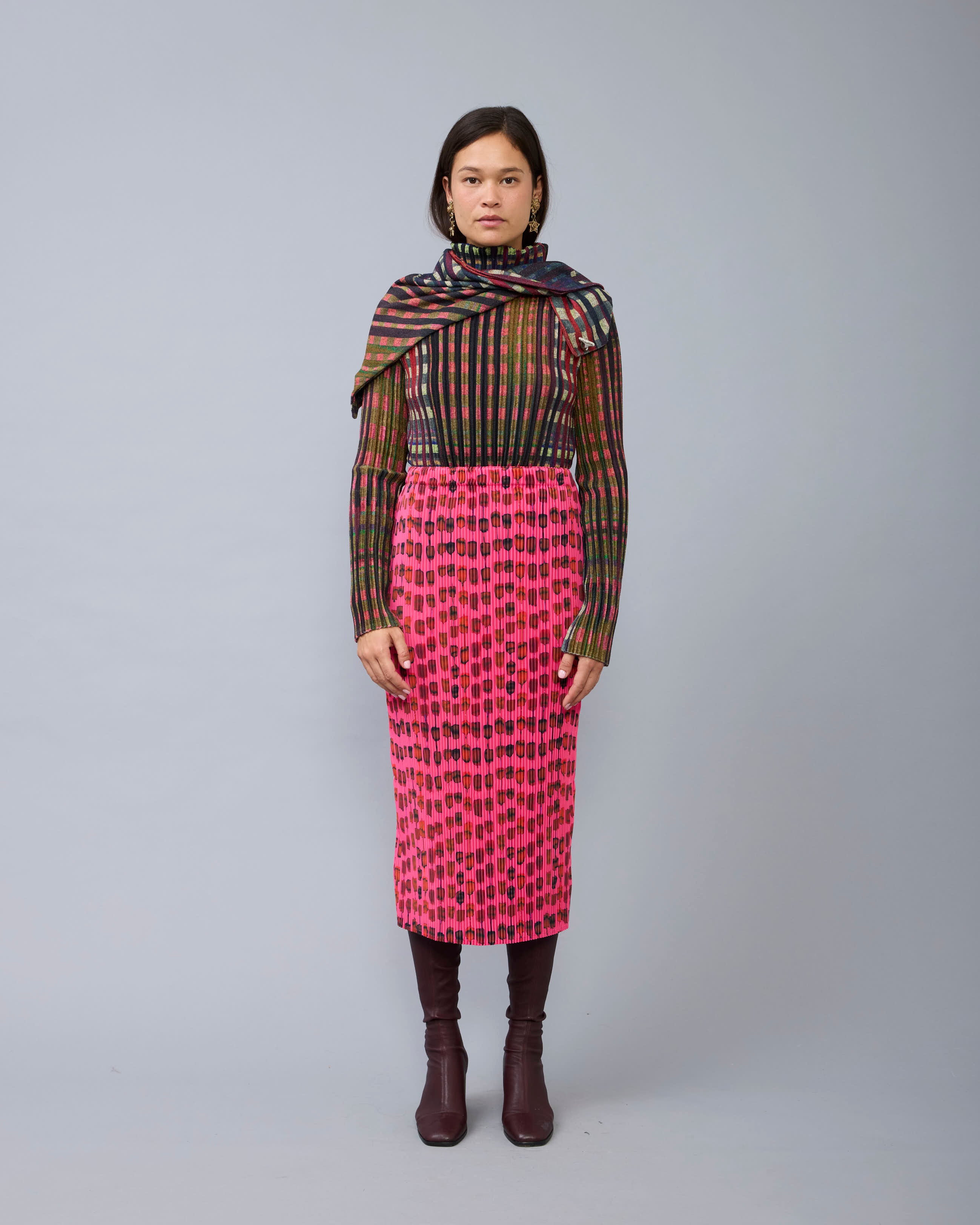 Ekke Pleated Skirt in Pink Mia