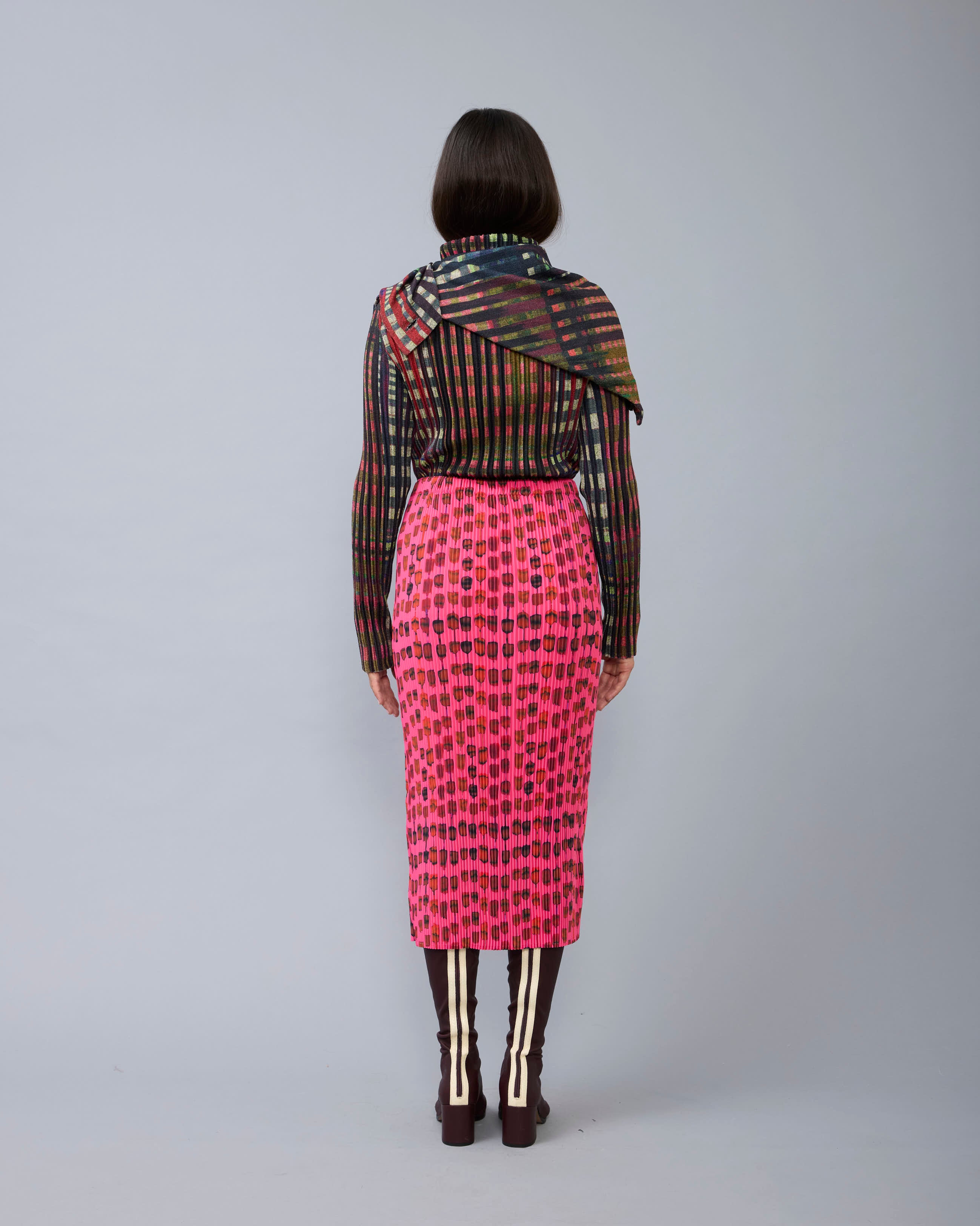 Ekke Pleated Skirt in Pink Mia