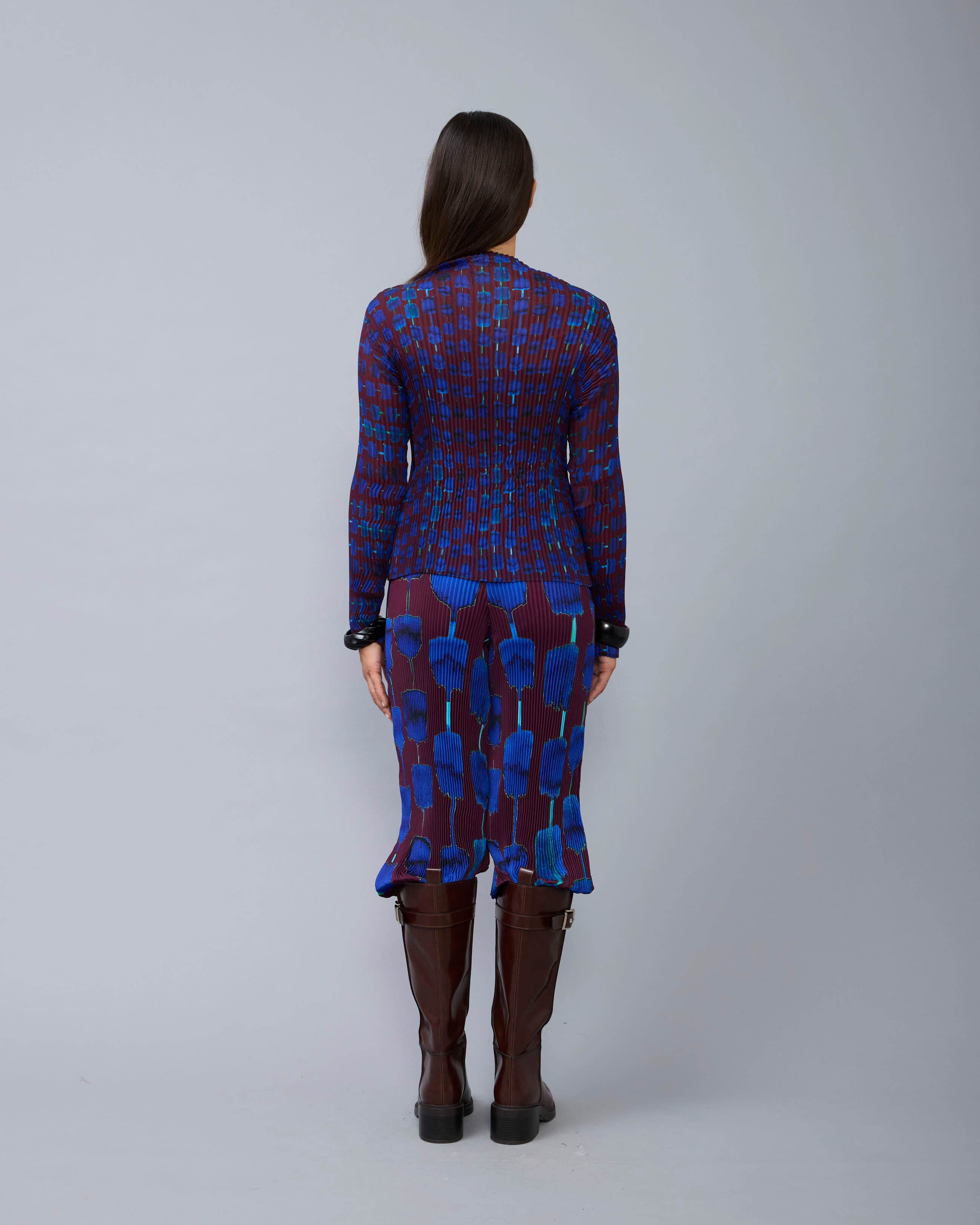 Lee Pleated Top in blue Mia