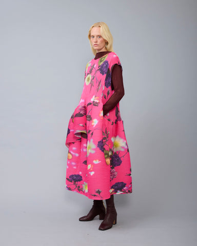 Maya Handpleated Dress in Pink Edward