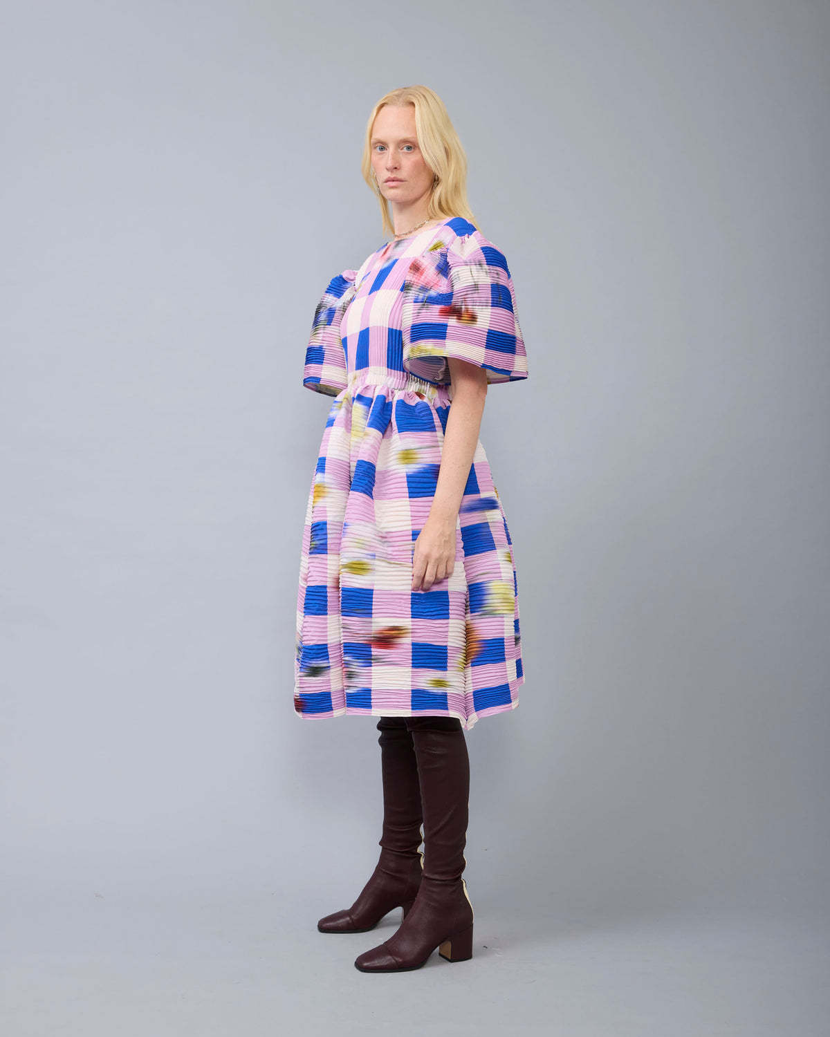 Swani Handpleated Dress in blue Sven