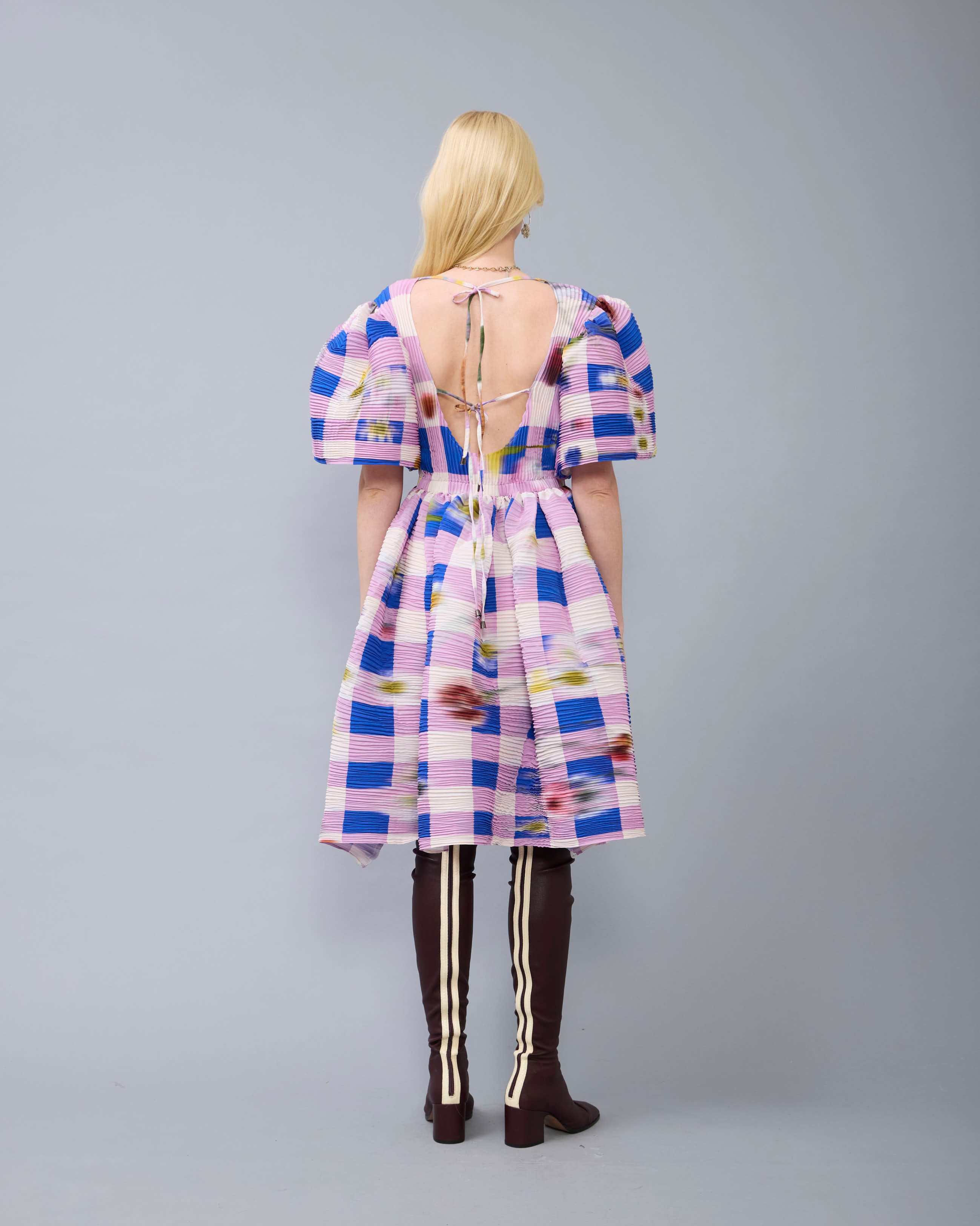 Swani Handpleated Dress in blue Sven
