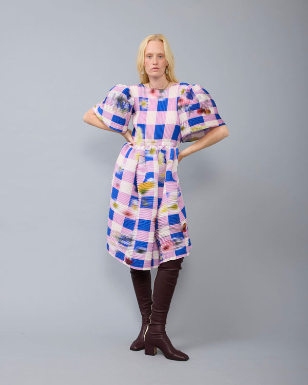 Swani Handpleated Dress in blue Sven