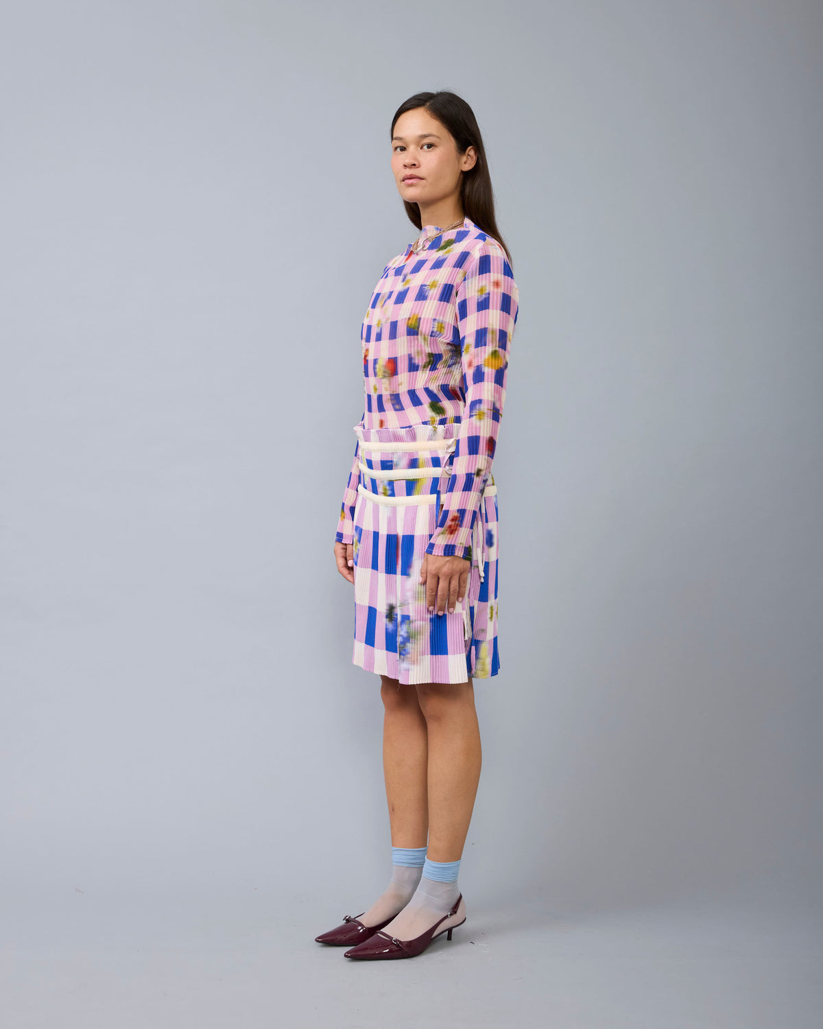 Max Pleated Skirt in blue Sven