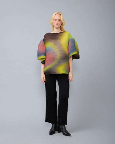 Robin Handpleated Top in Rain