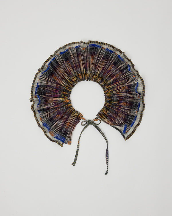 Winnie Pleated Tartan Collar in Helge