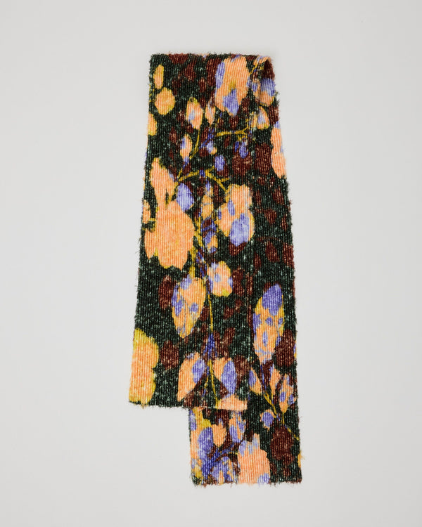 Boa Pleated Furry Scarf in Amber Ingrid