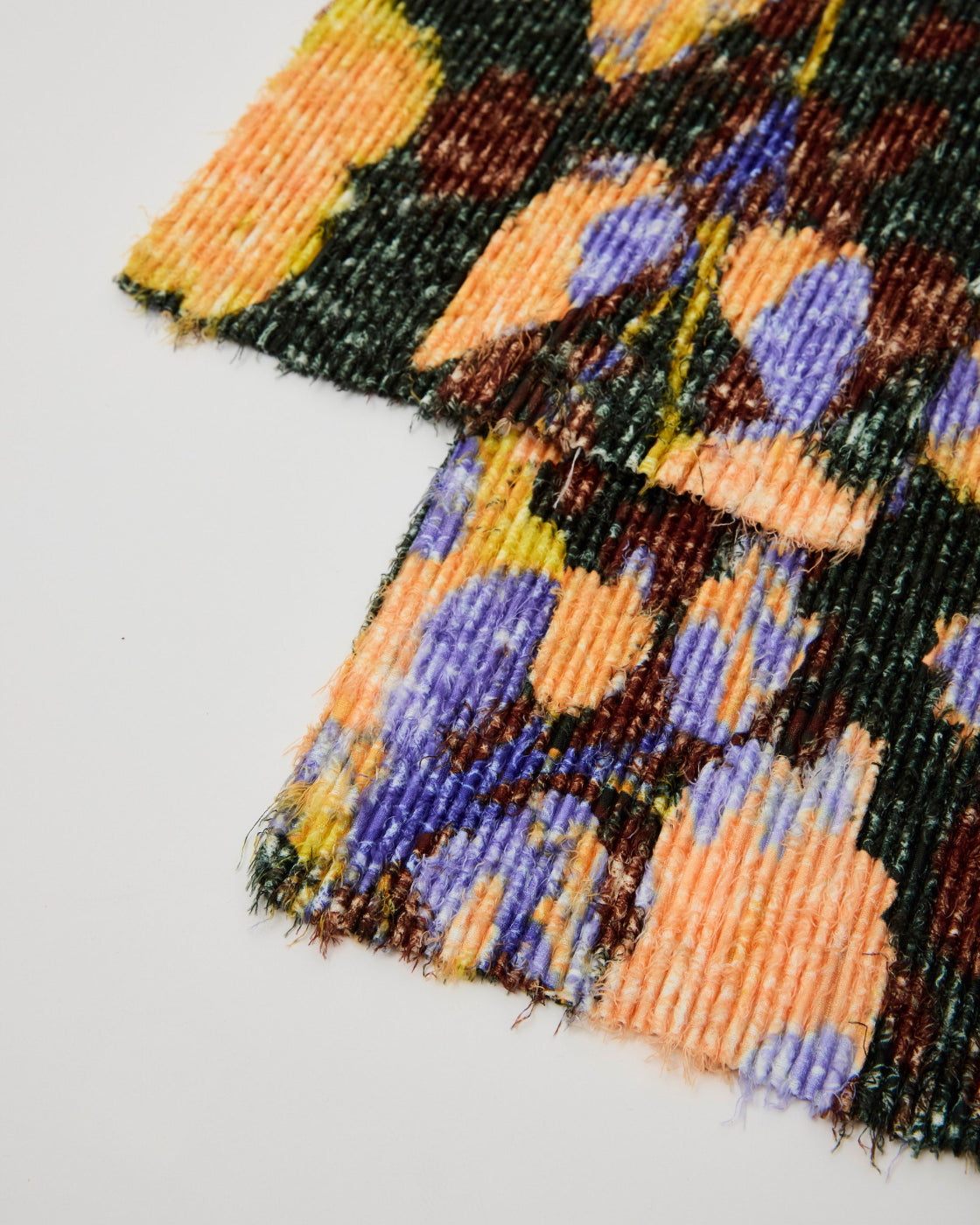 Boa Pleated Furry Scarf in Amber Ingrid