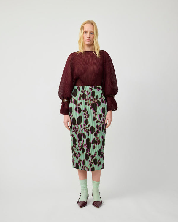 Ekke Pleated Skirt in Peppermint Ingrid