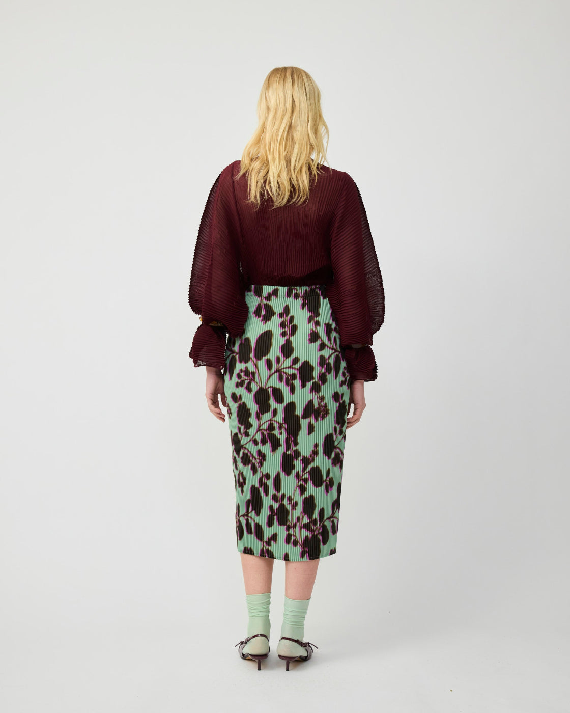 Ekke Pleated Skirt in Peppermint Ingrid