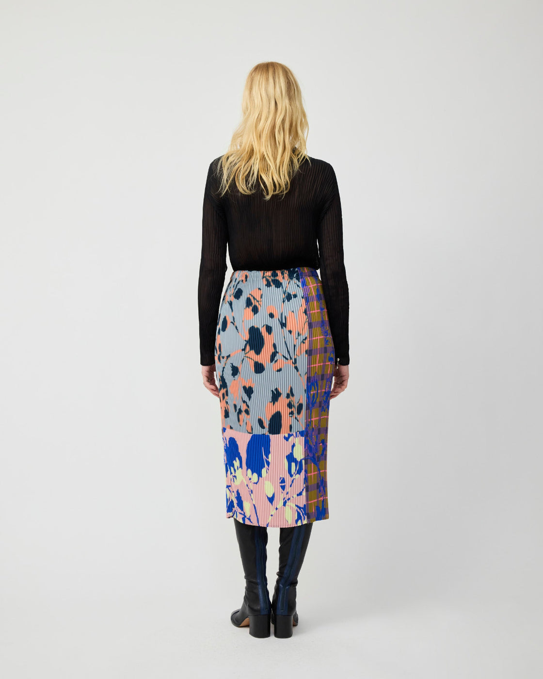 Ekke Pleated Skirt in Patchwork Ingrid