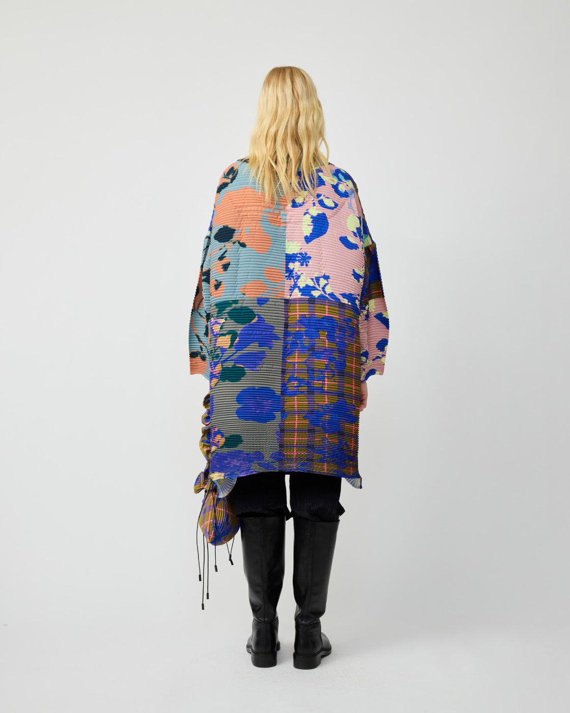 Johan Handpleated Coat in Patchwork Ingrid