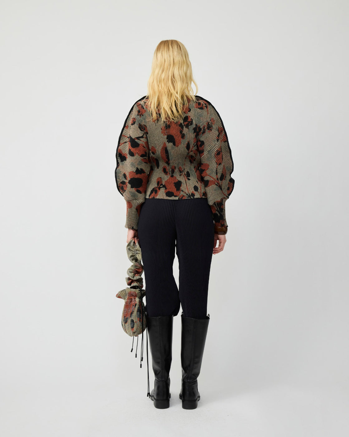 Radok Pleated Knit Pullover in Ingrid