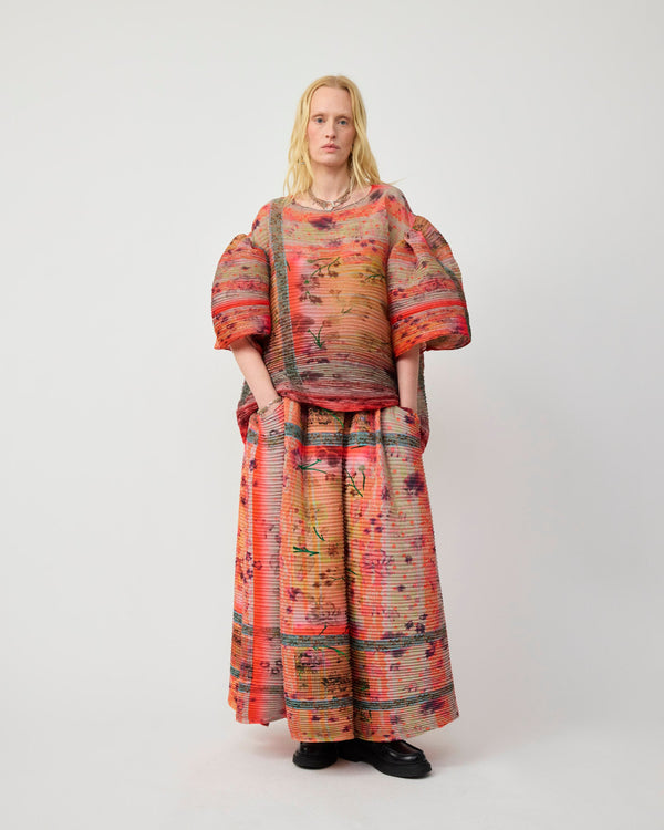 Robin Handpleated Top in Birte
