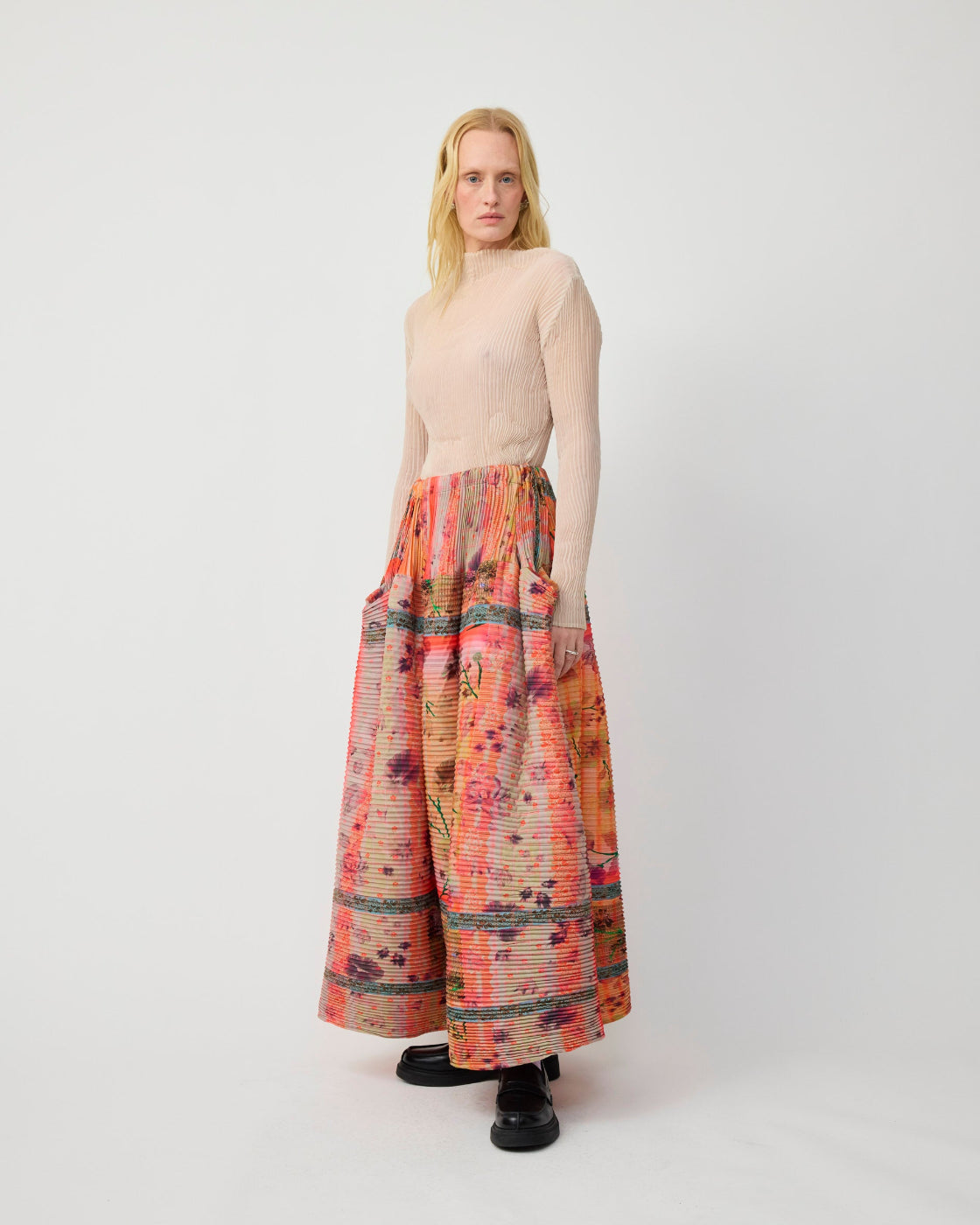 Kenza Handpleated Skirt in Birte