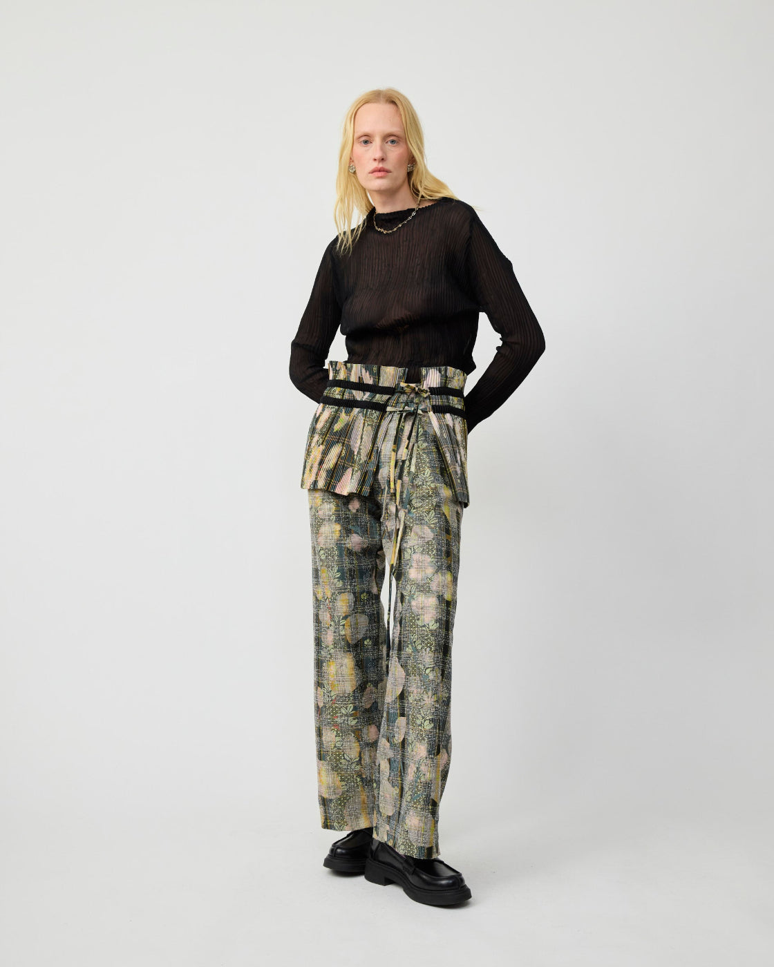 Erika Pleated Belt in Bruno