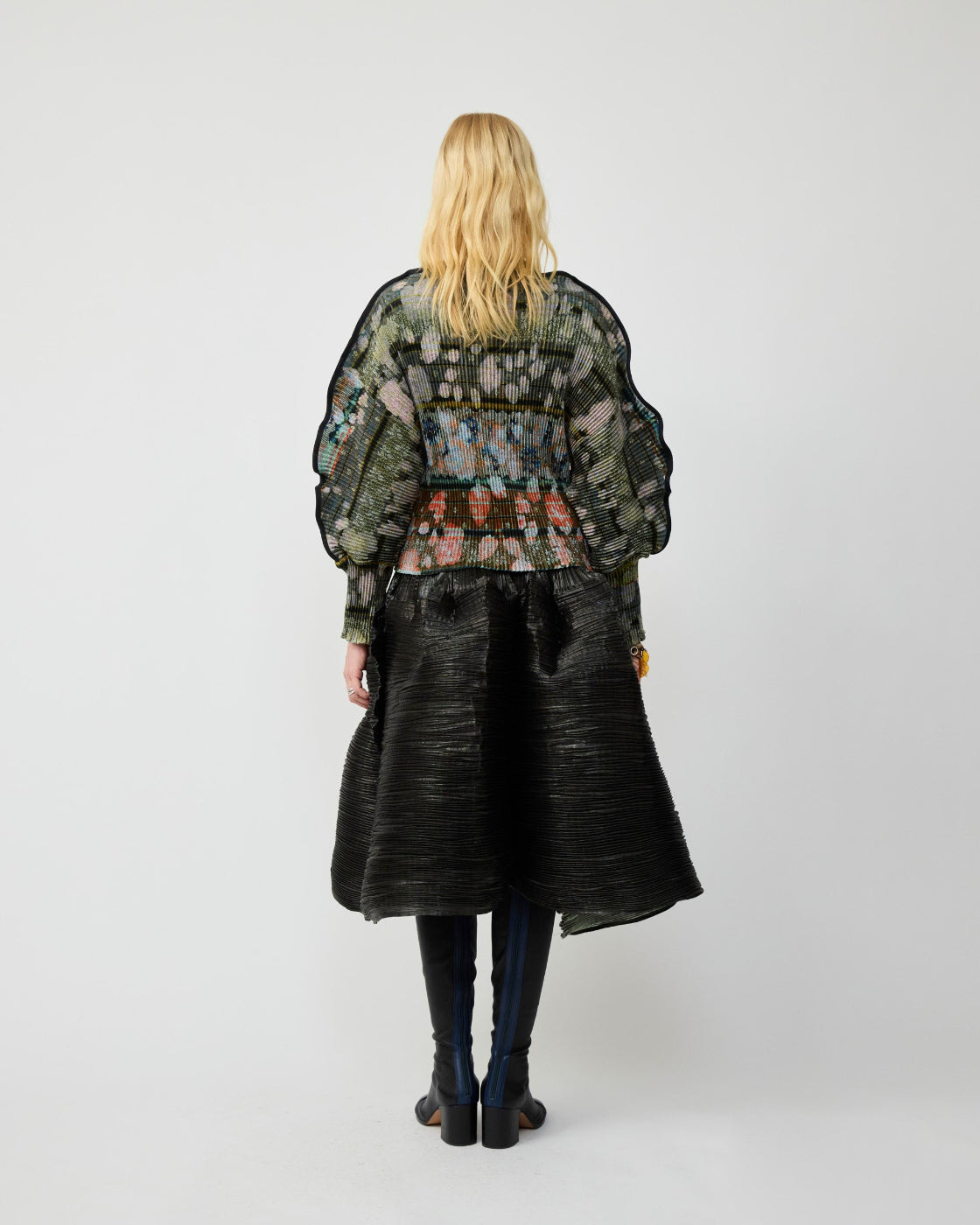 Radok Pleated Knit Pullover in Bruno