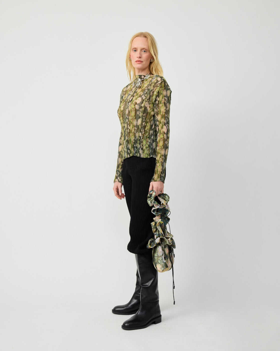Lee Pleated Top in Bruno