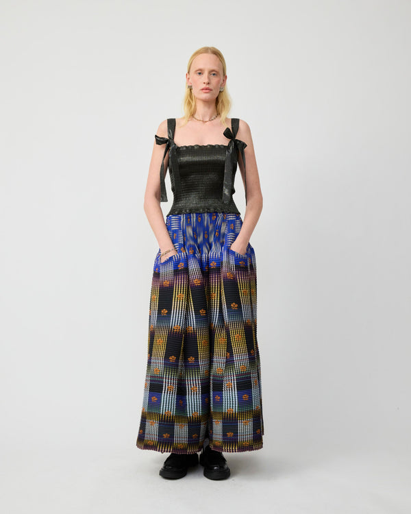 Kenza Handpleated Skirt in Helge