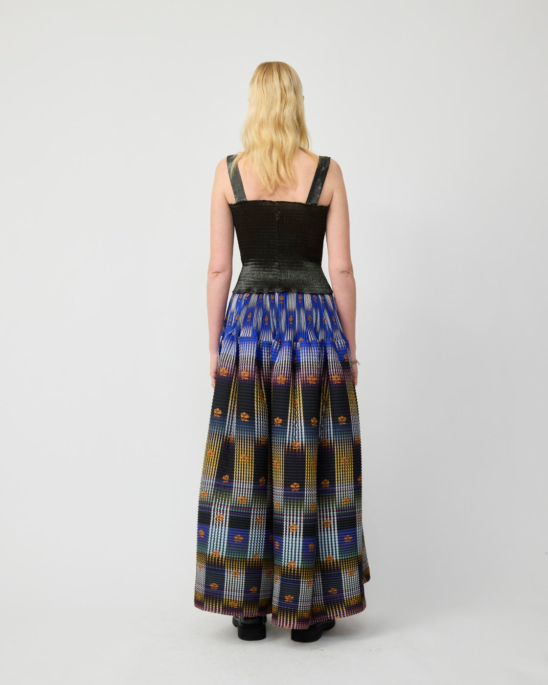 Kenza Handpleated Skirt in Helge