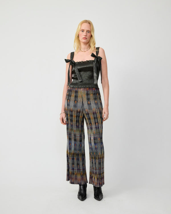 Jack Pleated Tartan Trousers in Helge