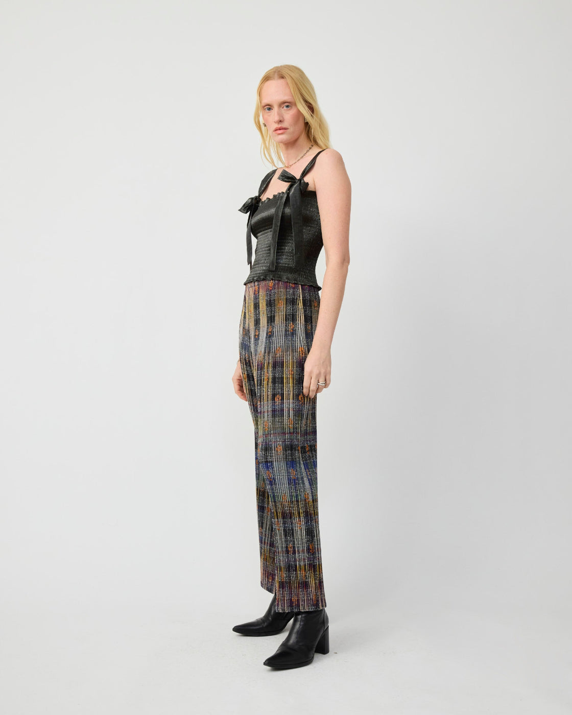 Jack Pleated Tartan Trousers in Helge