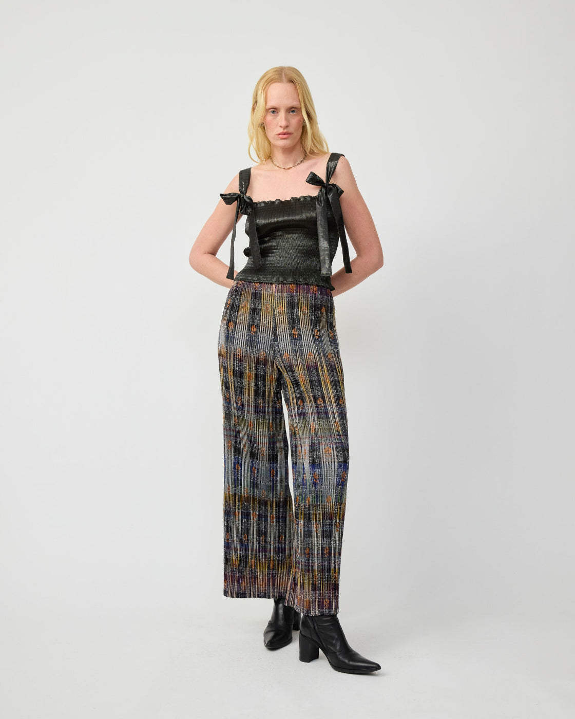 Jack Pleated Tartan Trousers in Helge