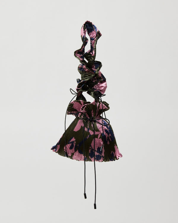 Wanda Pleated Bag in Ingrid Metallic Moss