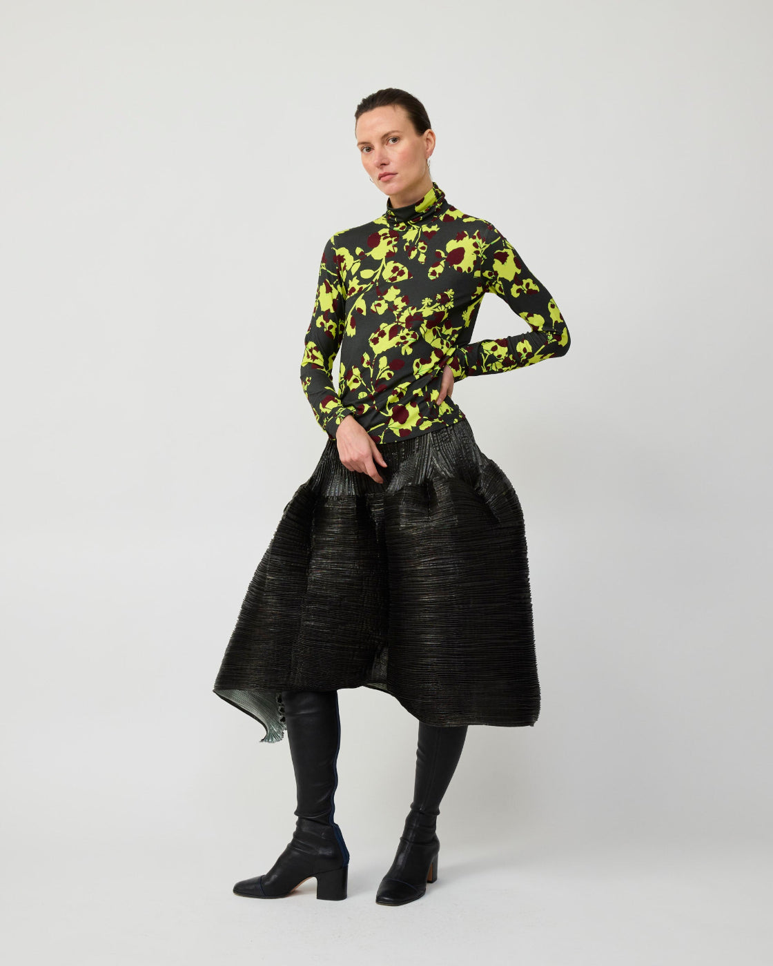 Gabi Jersey Top in Electric Ingrid