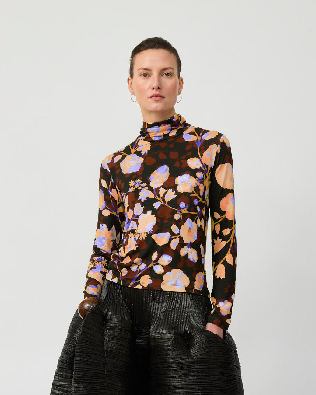 Gabi Jersey Top in Amber Ingrid