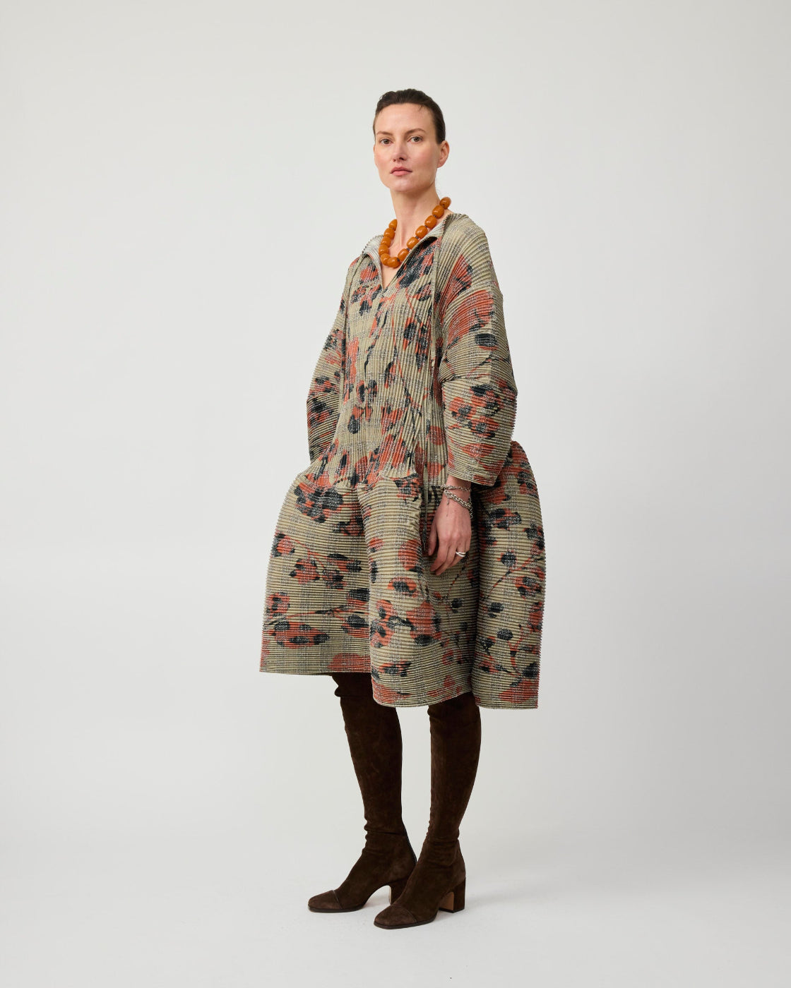 Pax Pleated Tartan Dress in Sandy Ingrid
