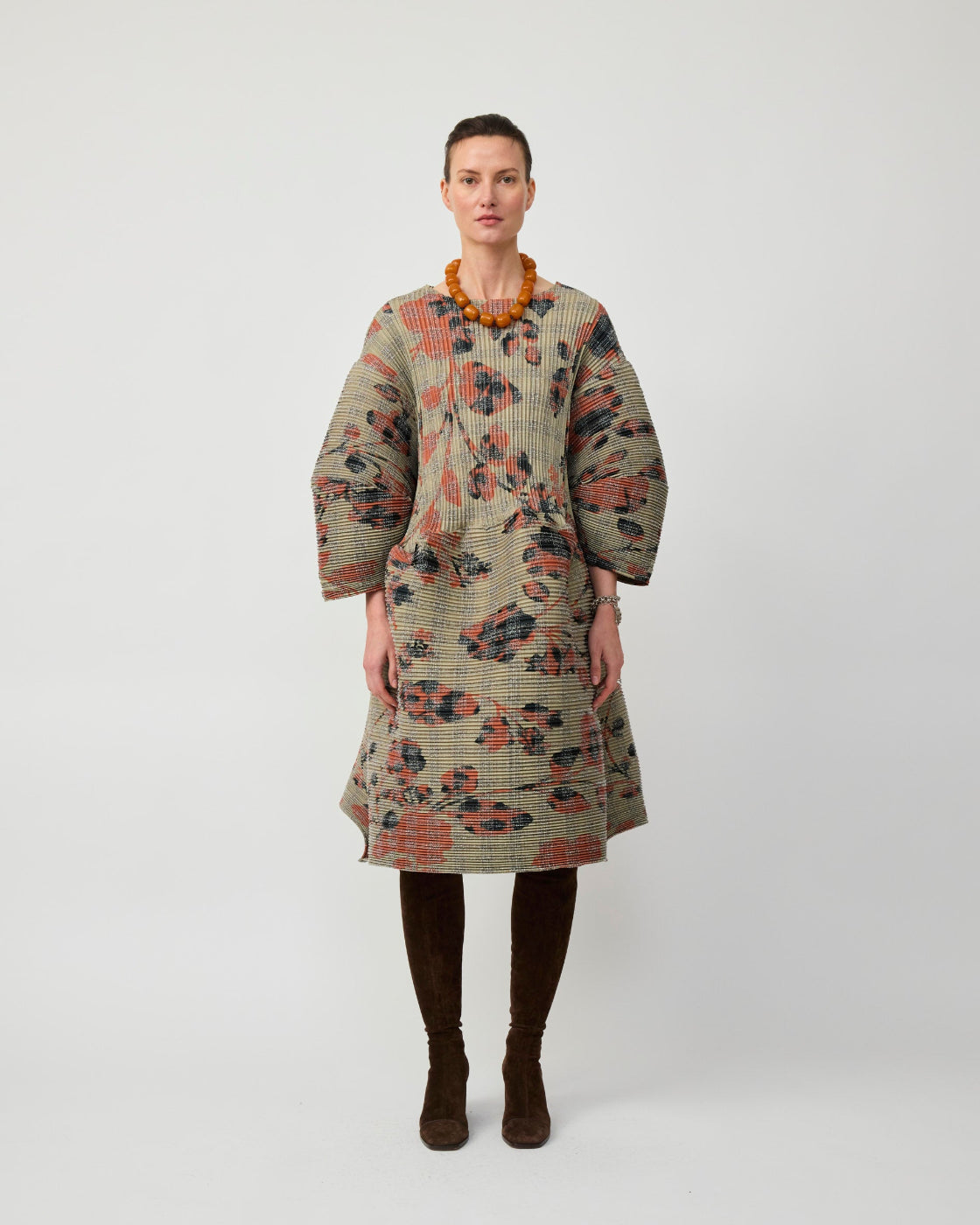 Pax Pleated Tartan Dress in Sandy Ingrid