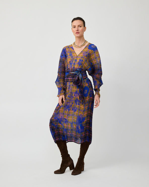 Sue Handpleated Kaftan in Malik