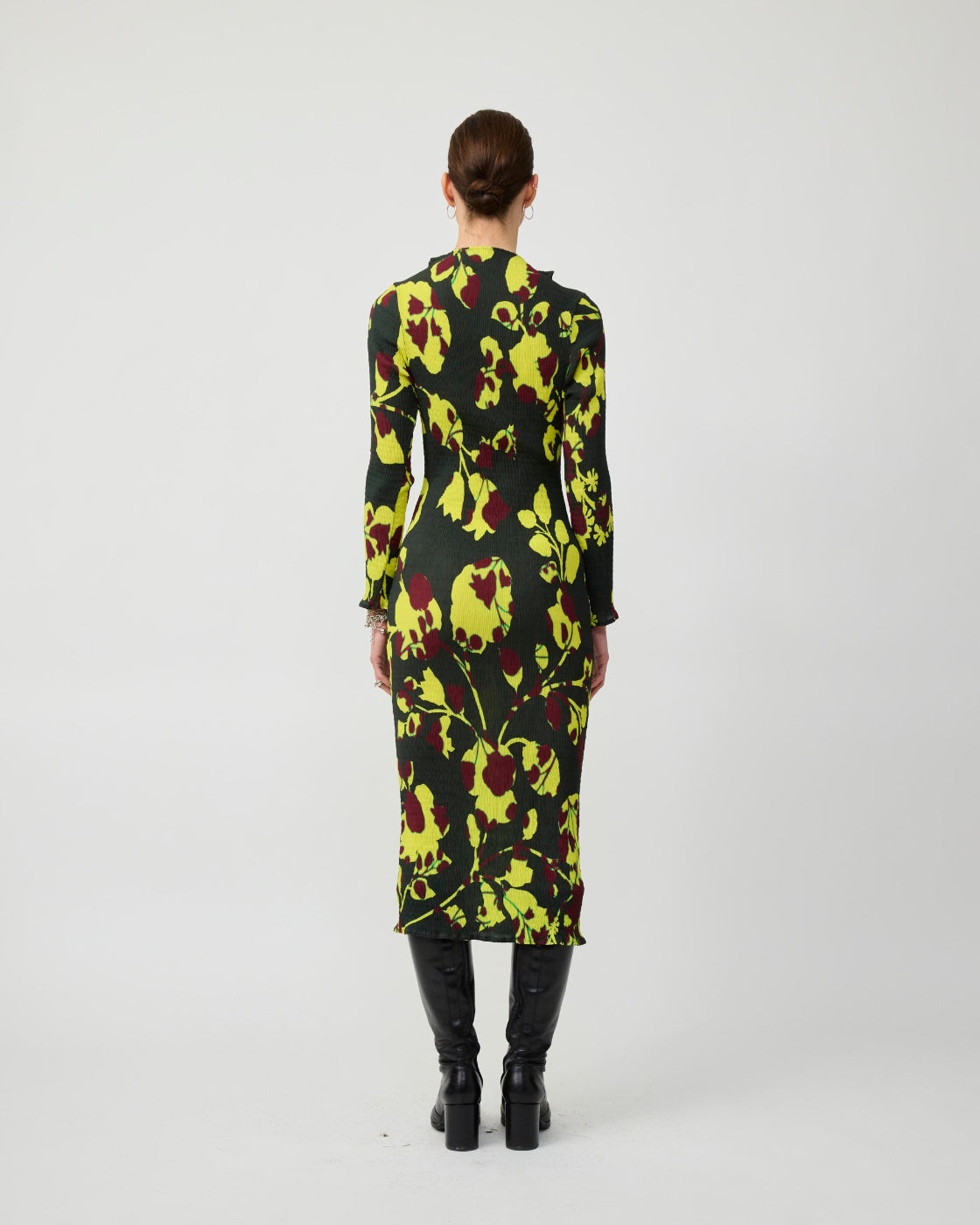 Rupert Smock Pleated Dress in Electric Ingrid