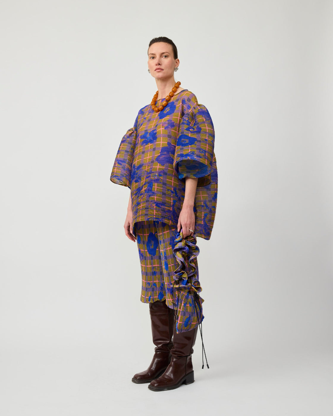 Robin Handpleated Top in Malik