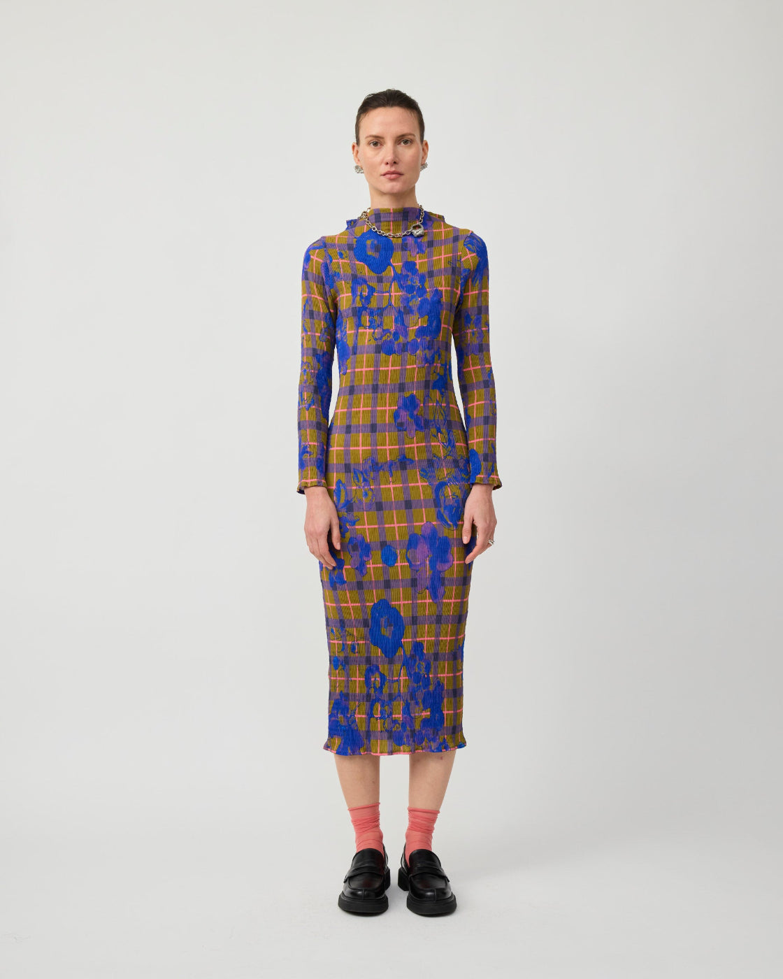 Rupert Smock Pleated Dress in Malik