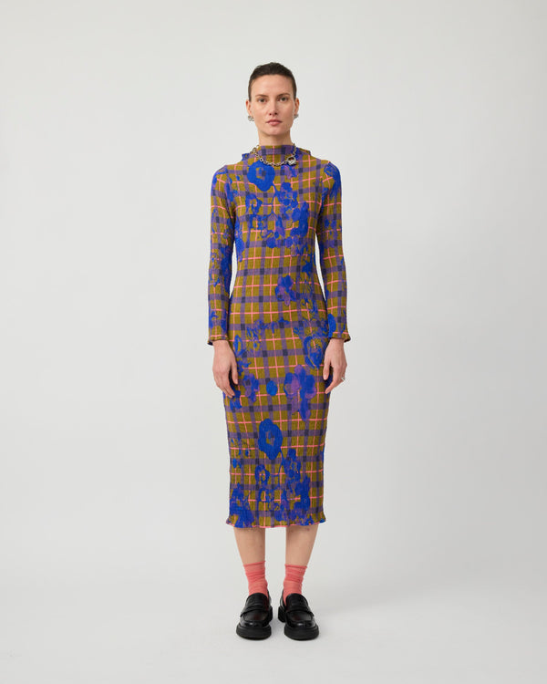 Rupert Smock Pleated Dress in Malik