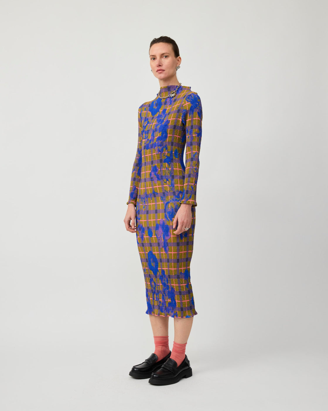 Rupert Smock Pleated Dress in Malik