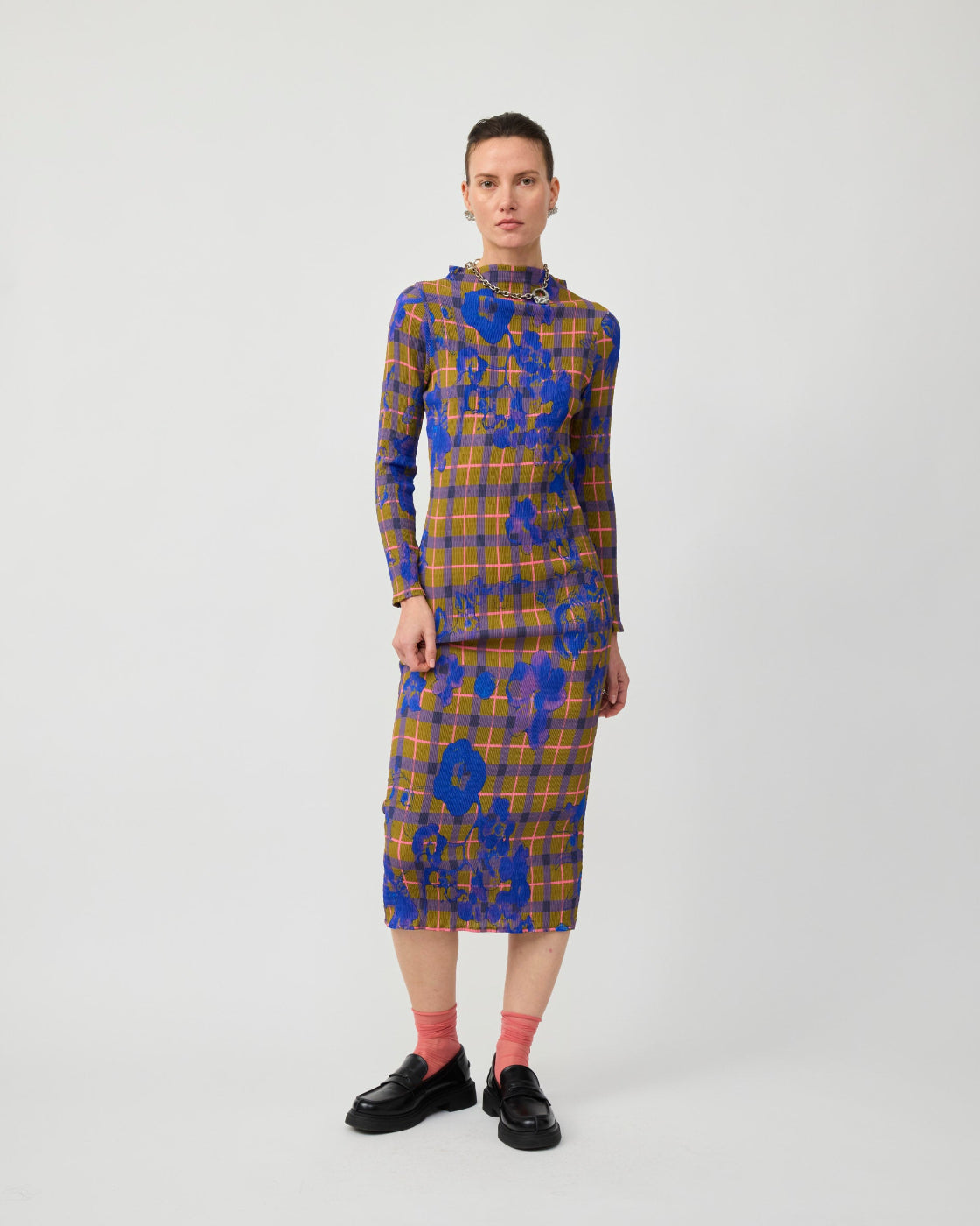 Rupert Smock Pleated Dress in Malik