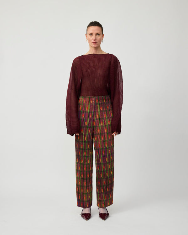 Jack Pleated Trousers in Earthy Roman