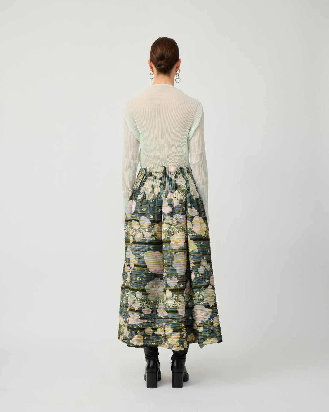 Kenza Handpleated Skirt in Bruno