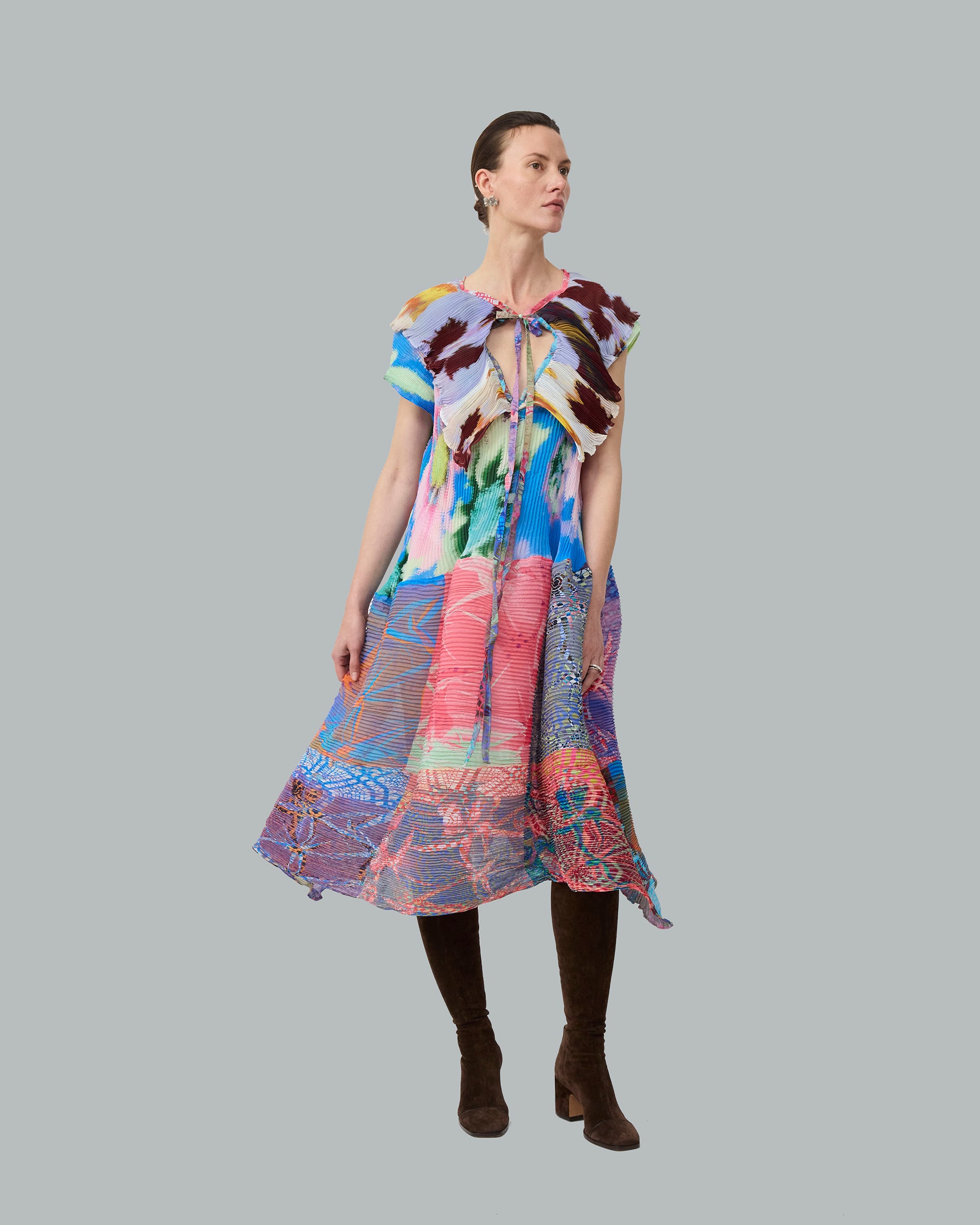 Handpleated Pipilotti Dress in Josephin