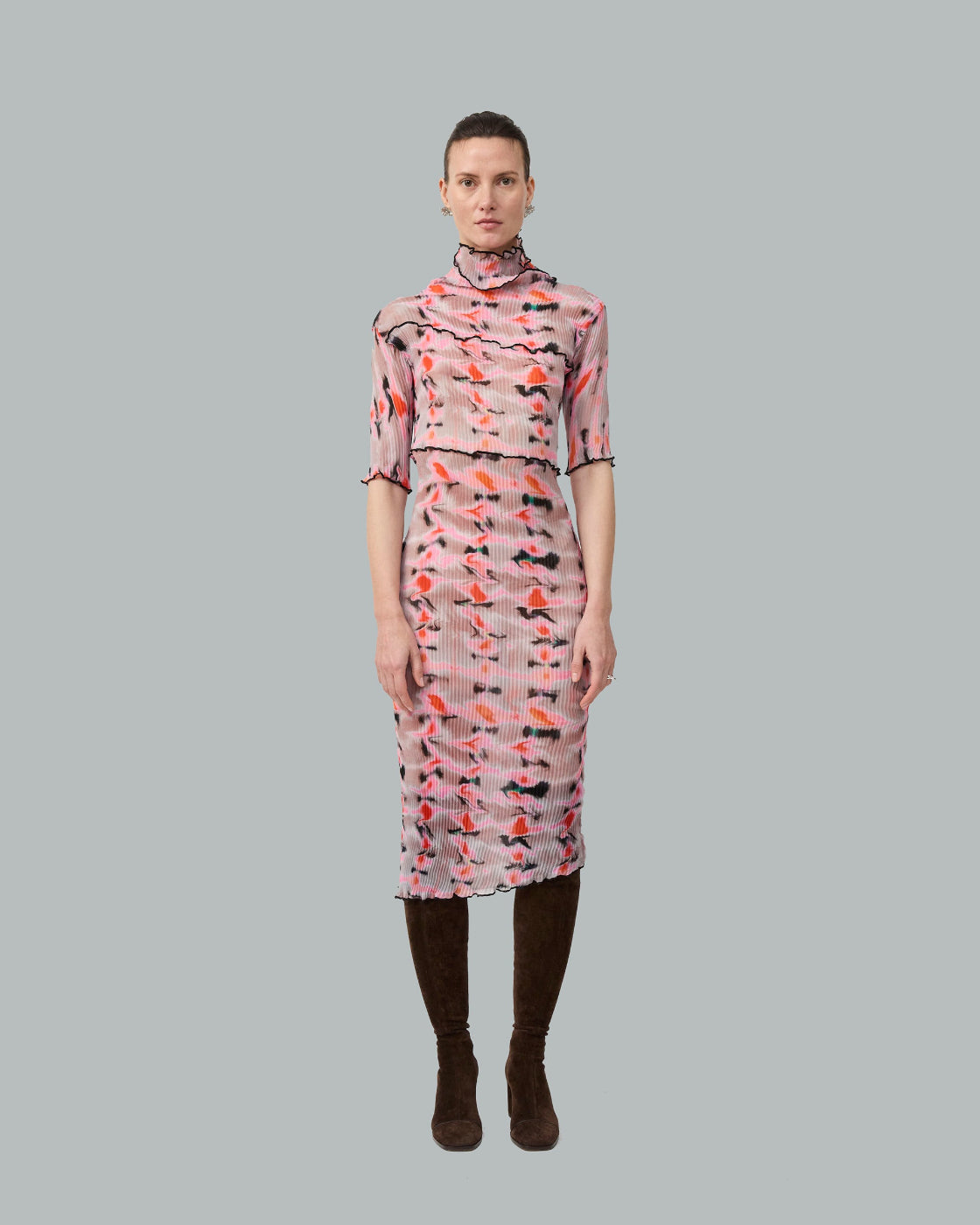 Rainer Dress in Orange Wallace