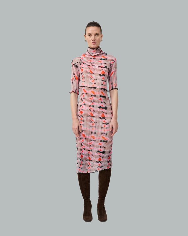 Rainer Dress in Orange Wallace