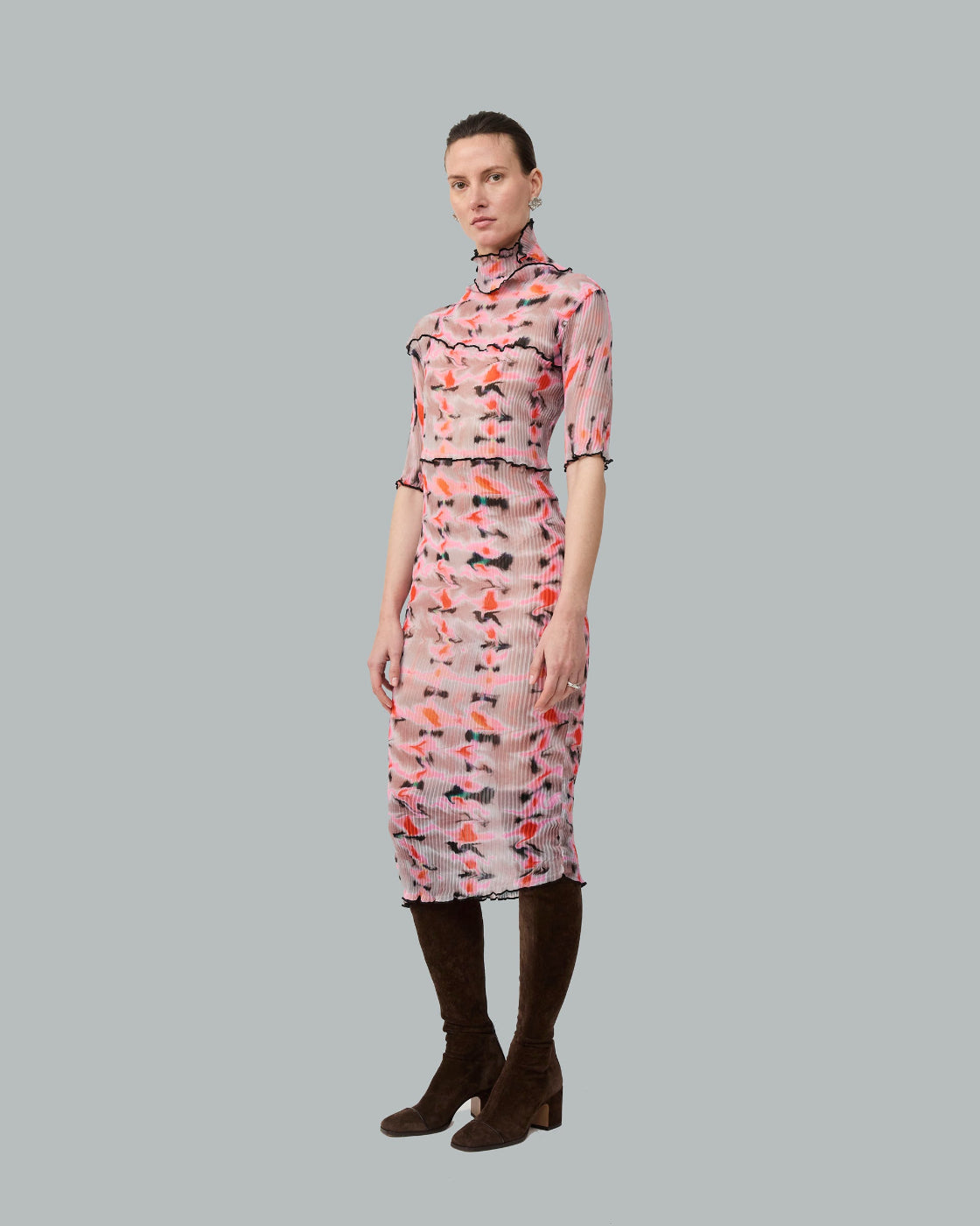 Rainer Dress in Orange Wallace