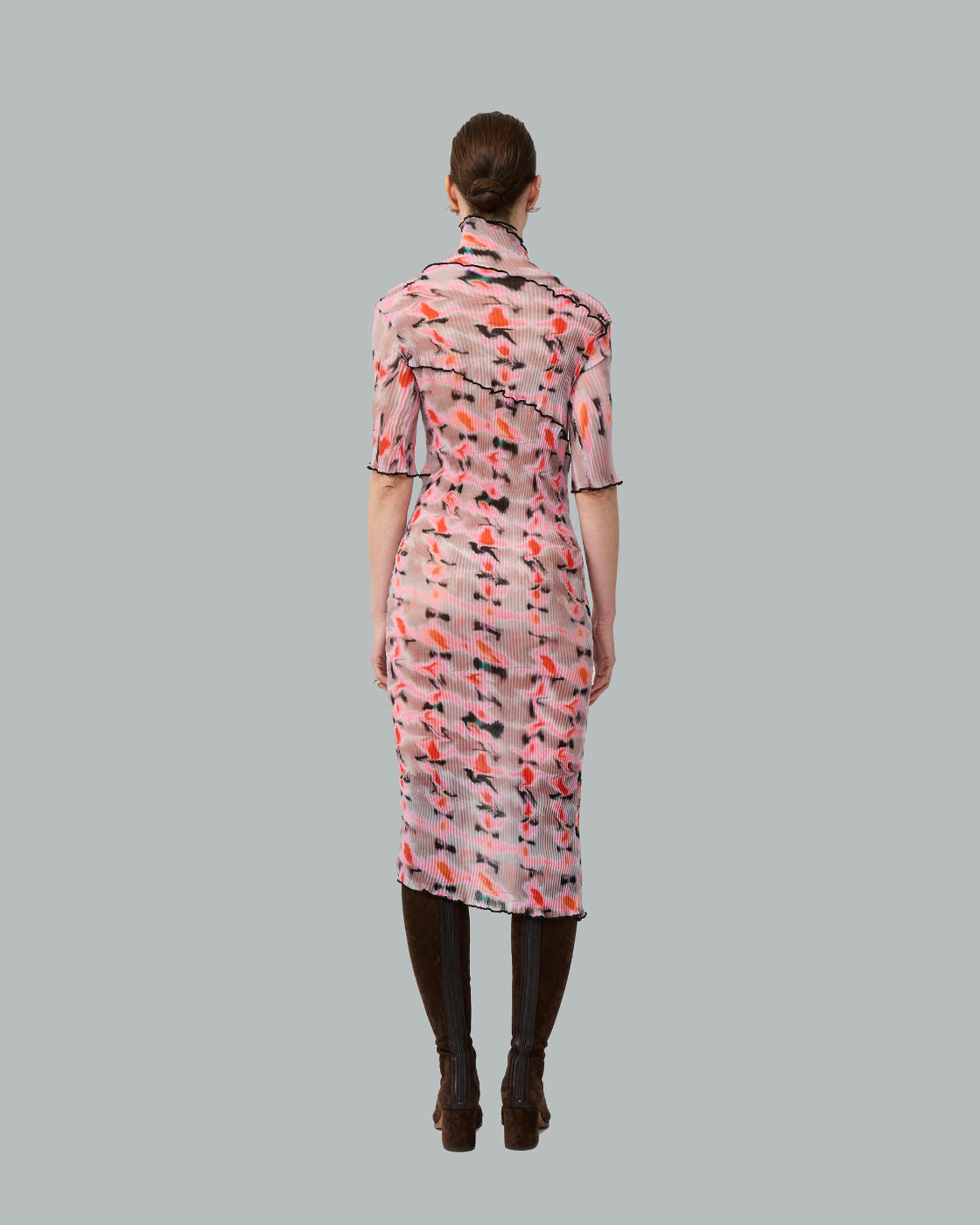 Rainer Dress in Orange Wallace